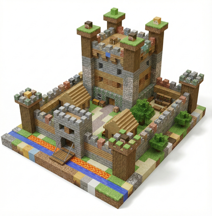 Klocki Magnetyczne Minecraft + Minifigurki Gratis